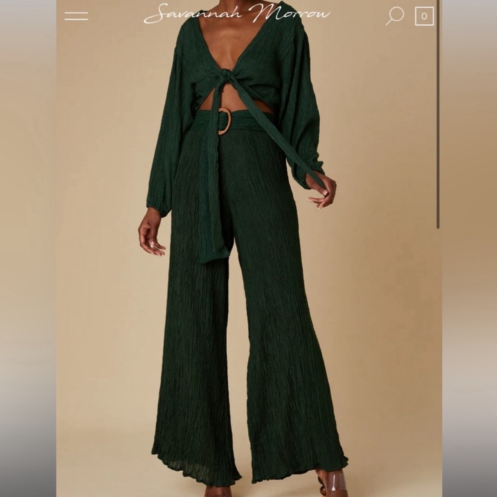 Savannah Morrow CATORI TOP LOMASI - Emerald size S NWT